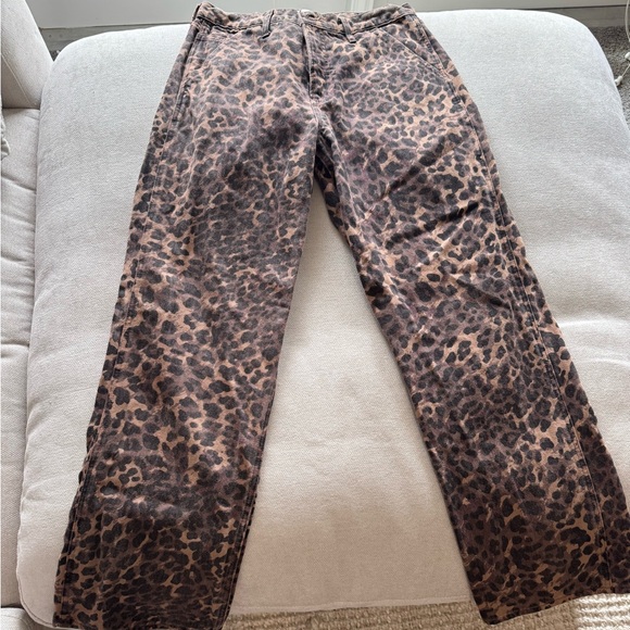 Abercrombie & Fitch Leopard Print Jeans - Brown and Black - Picture 5 of 6